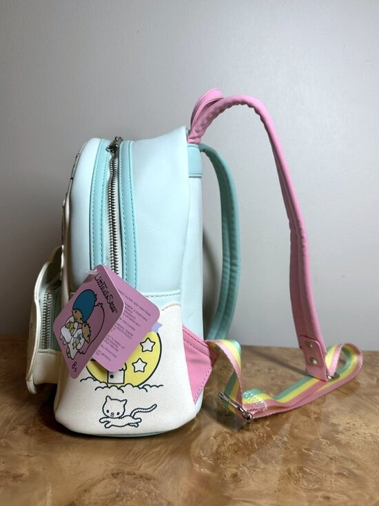 Loungefly x Sanrio Little Twin Stars Rainbow Cloud Mini Backpack NWT Kiki Lala main image 11
